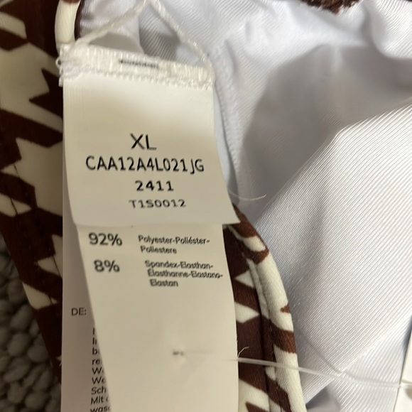 (NEW) CUPSHE Brown and White Bikini Top - Picture 7 of 9